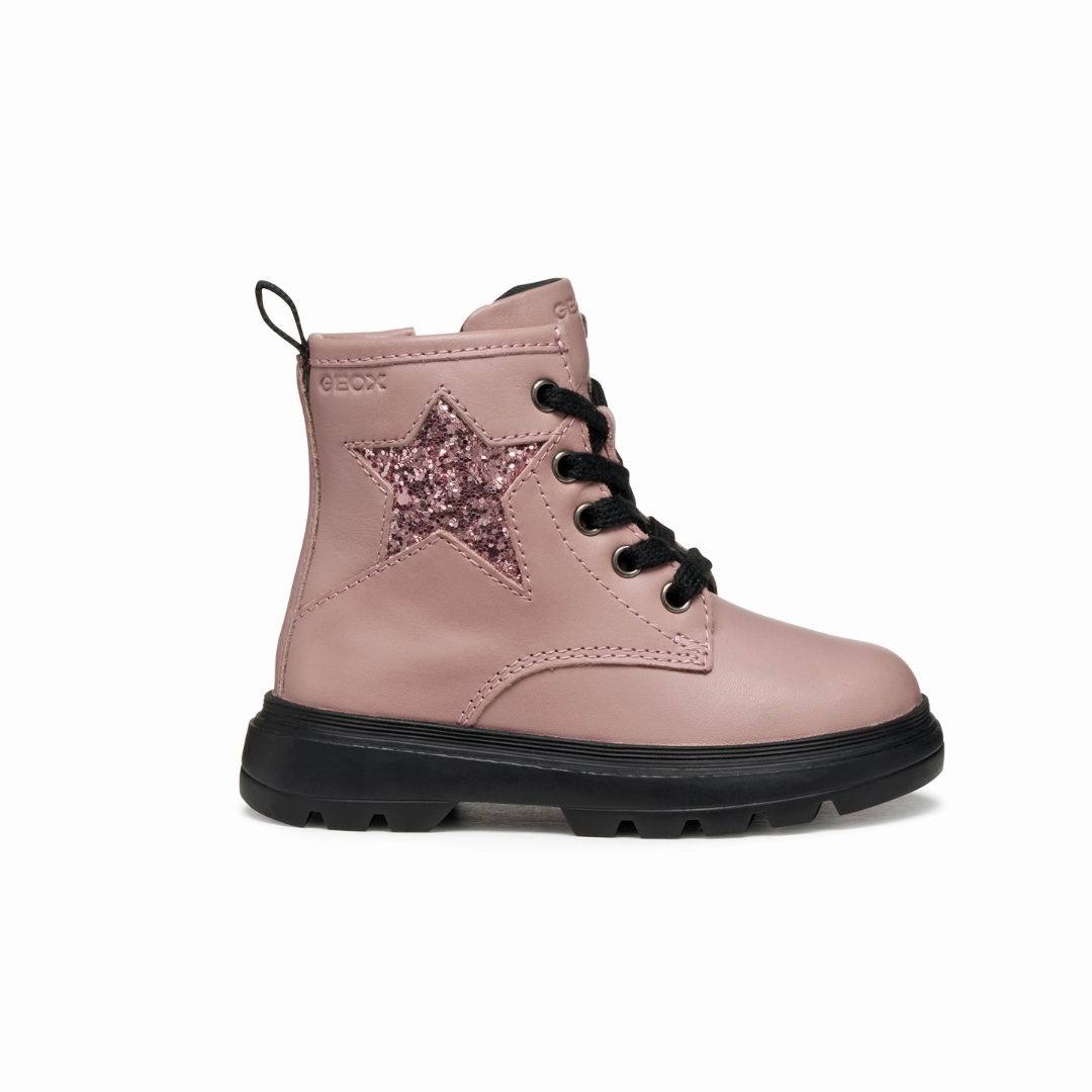 Boots With Wedge Sole Geox Kids Boots | Kiddartah Girl |  Glitter & Old Rose