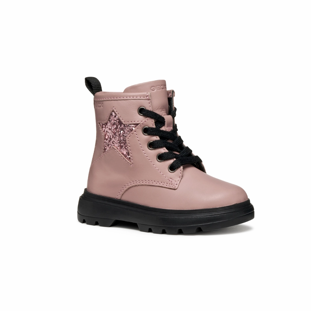 Geox Kids Boots | Kiddartah Girl |  Glitter & Old Rose Marten 1460 Boots