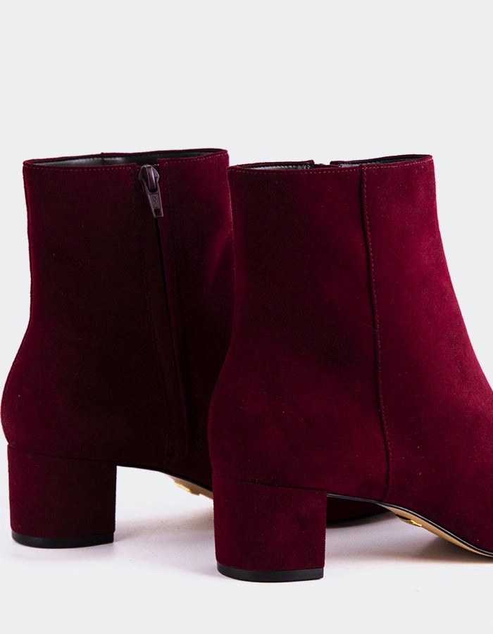 Gracyn Burgundy Suede Ww1 Boots