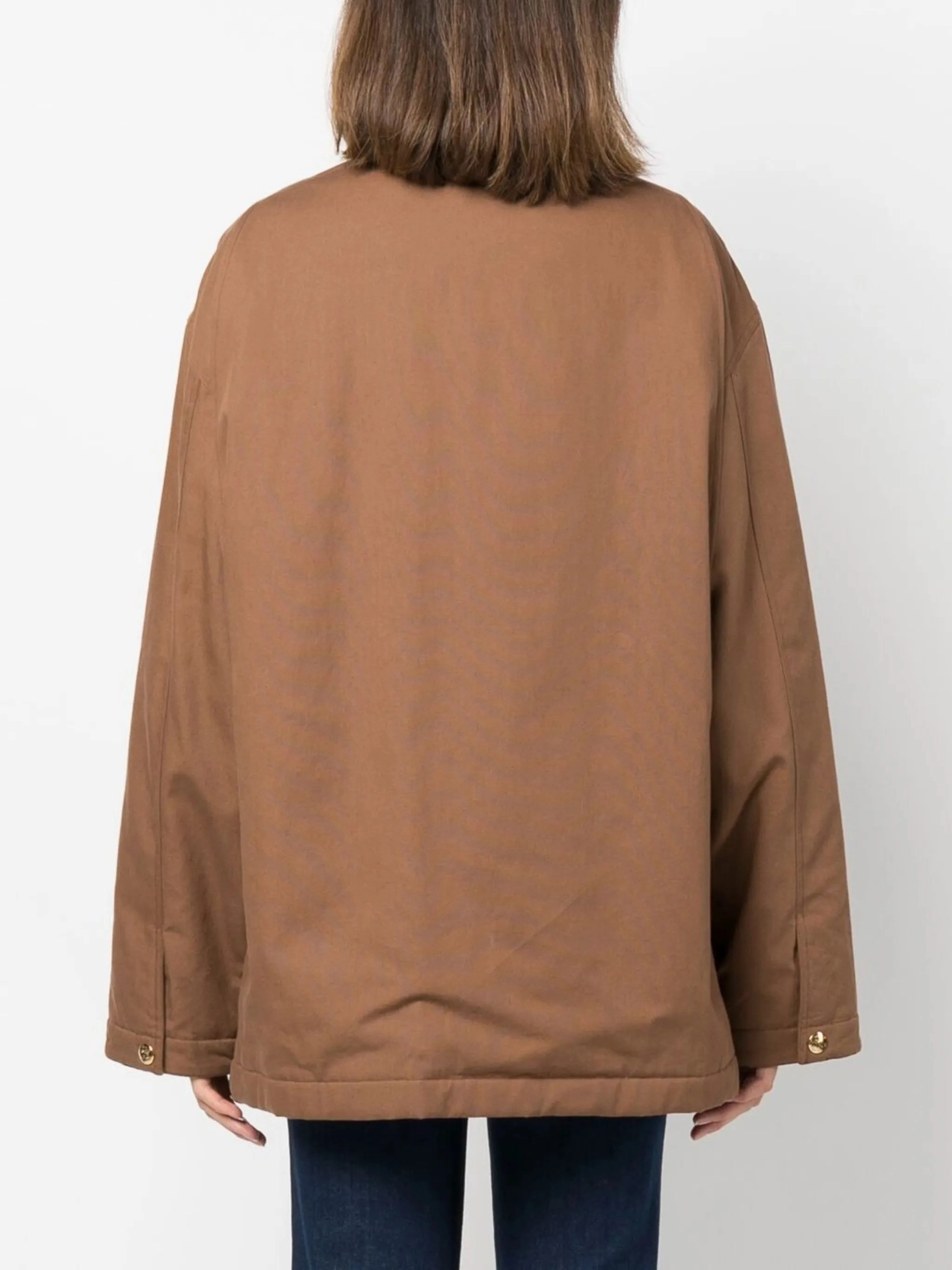 embroidered-logo coat Vintage Womens Wool Coats