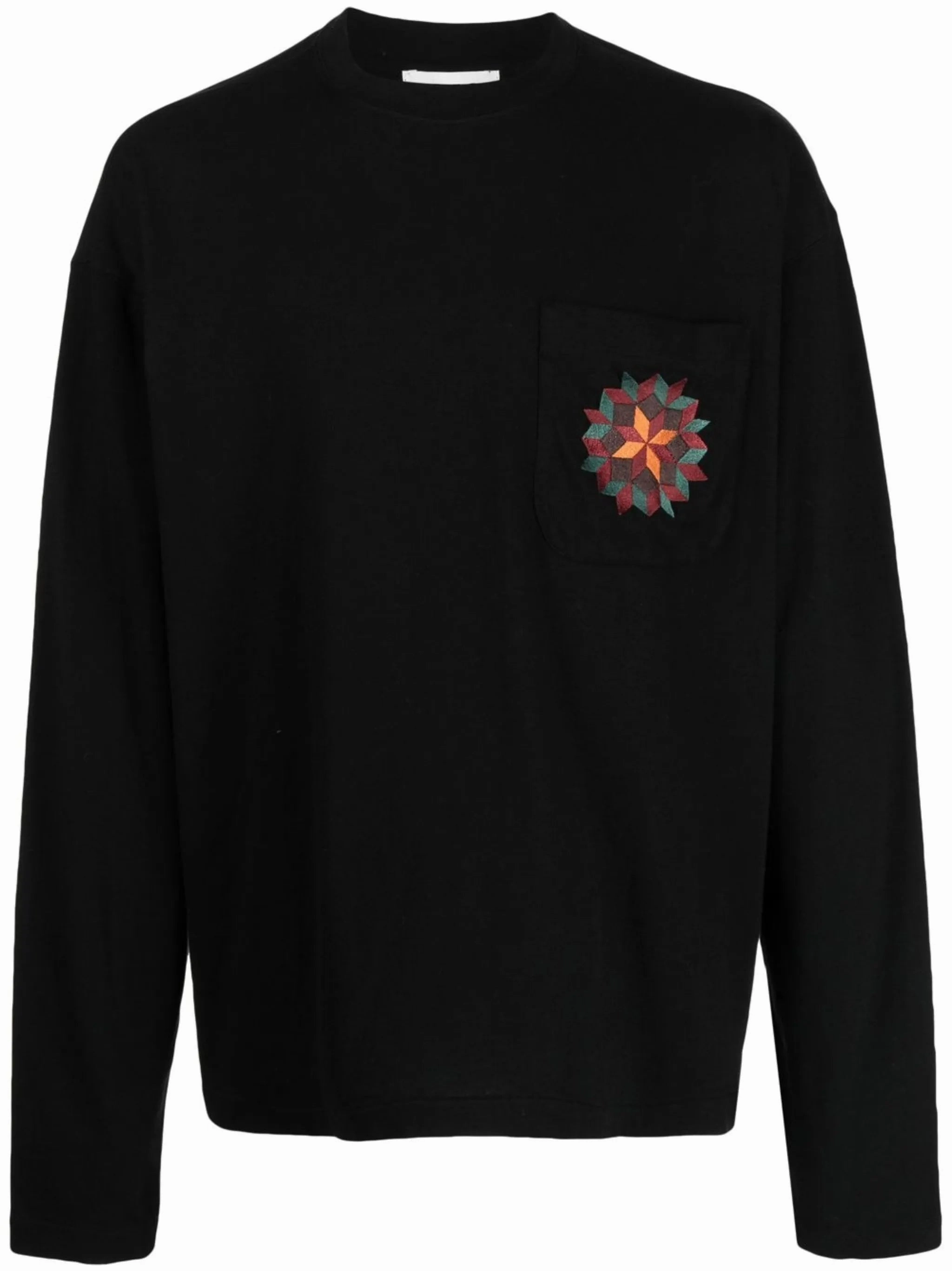 embroidered-logo long-sleeved T-shirt Def Leppard T Shirts Vintage