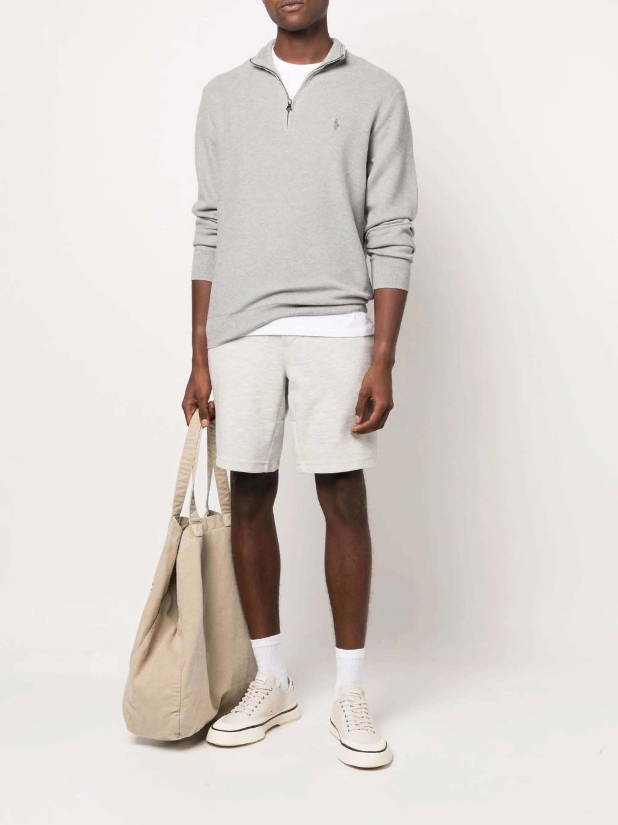 embroidered-logo quarter-zip sweatshirt Howlin Knitwear Scarf