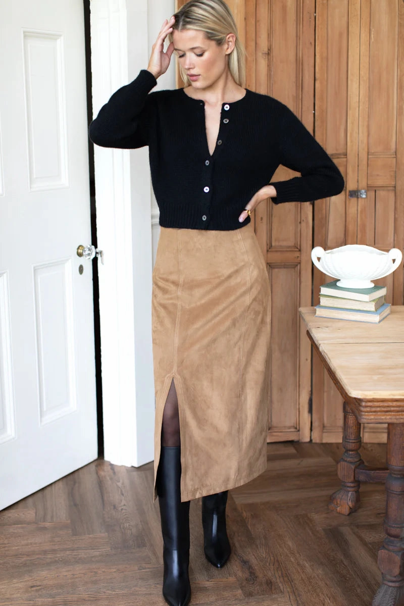 Emerson Fry - Pencil Skirt (Cocoa Suede) 