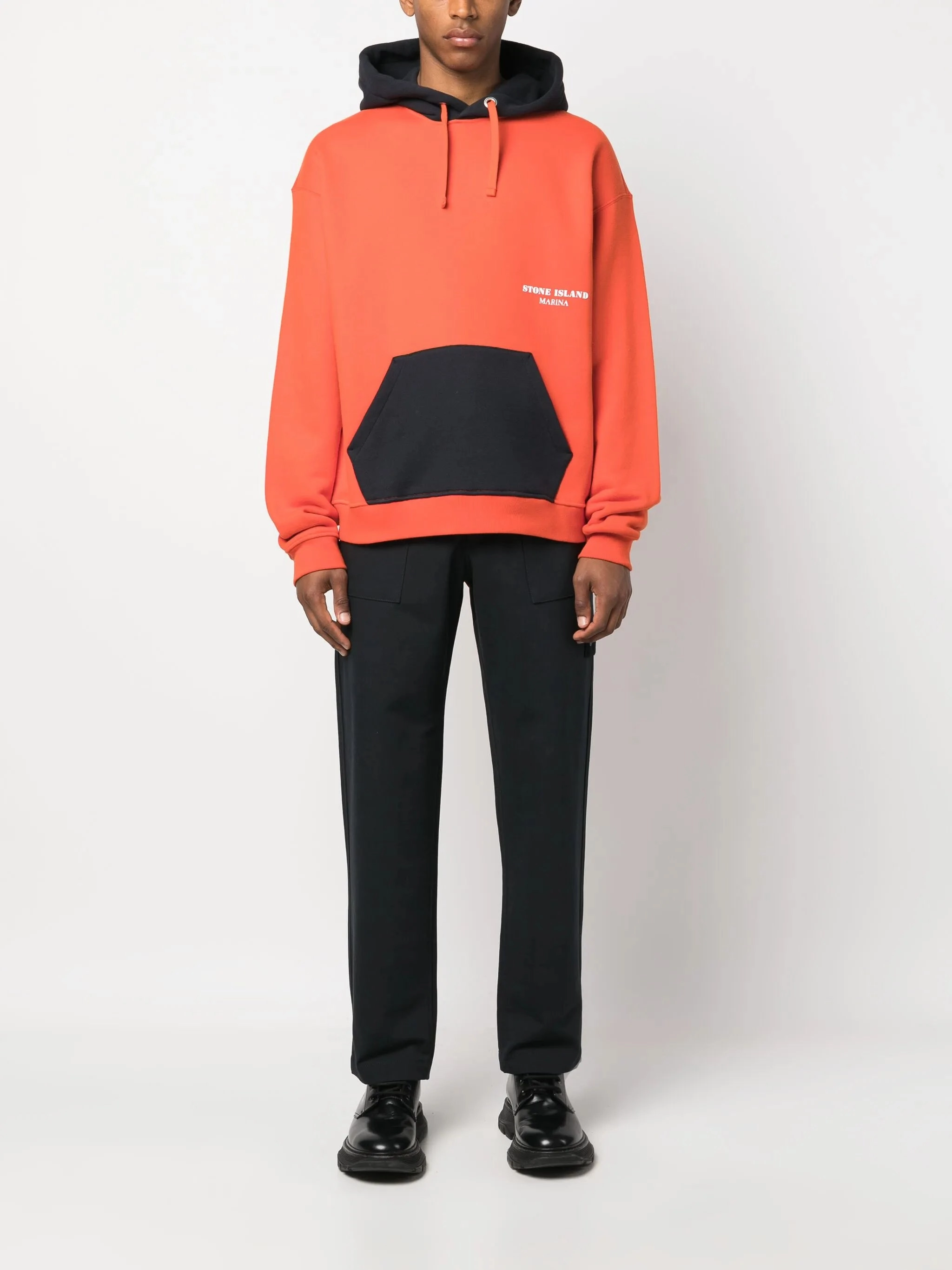 Avoca Knitwear colour-block cotton hoodie