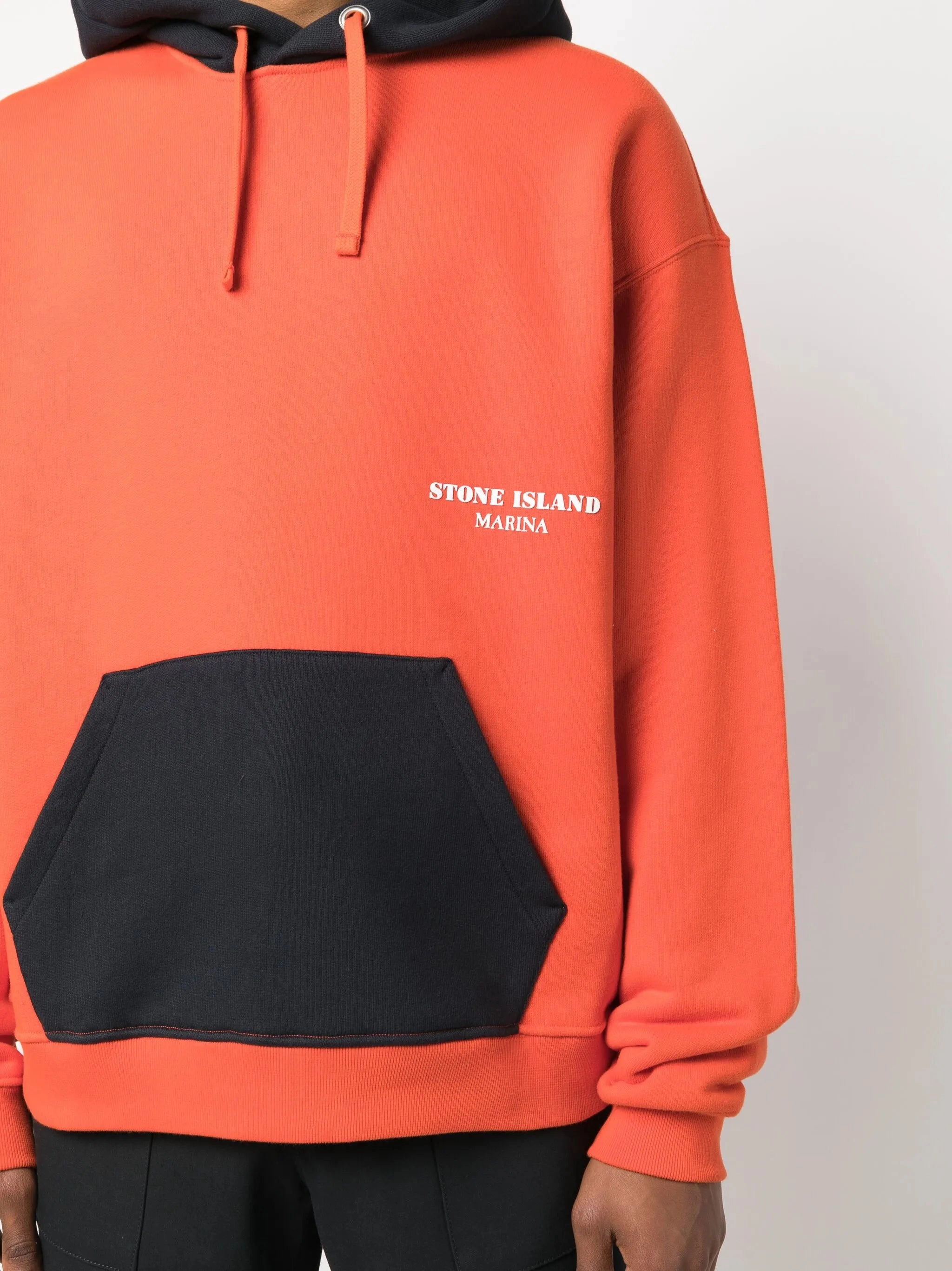 Hvid Knitwear colour-block cotton hoodie