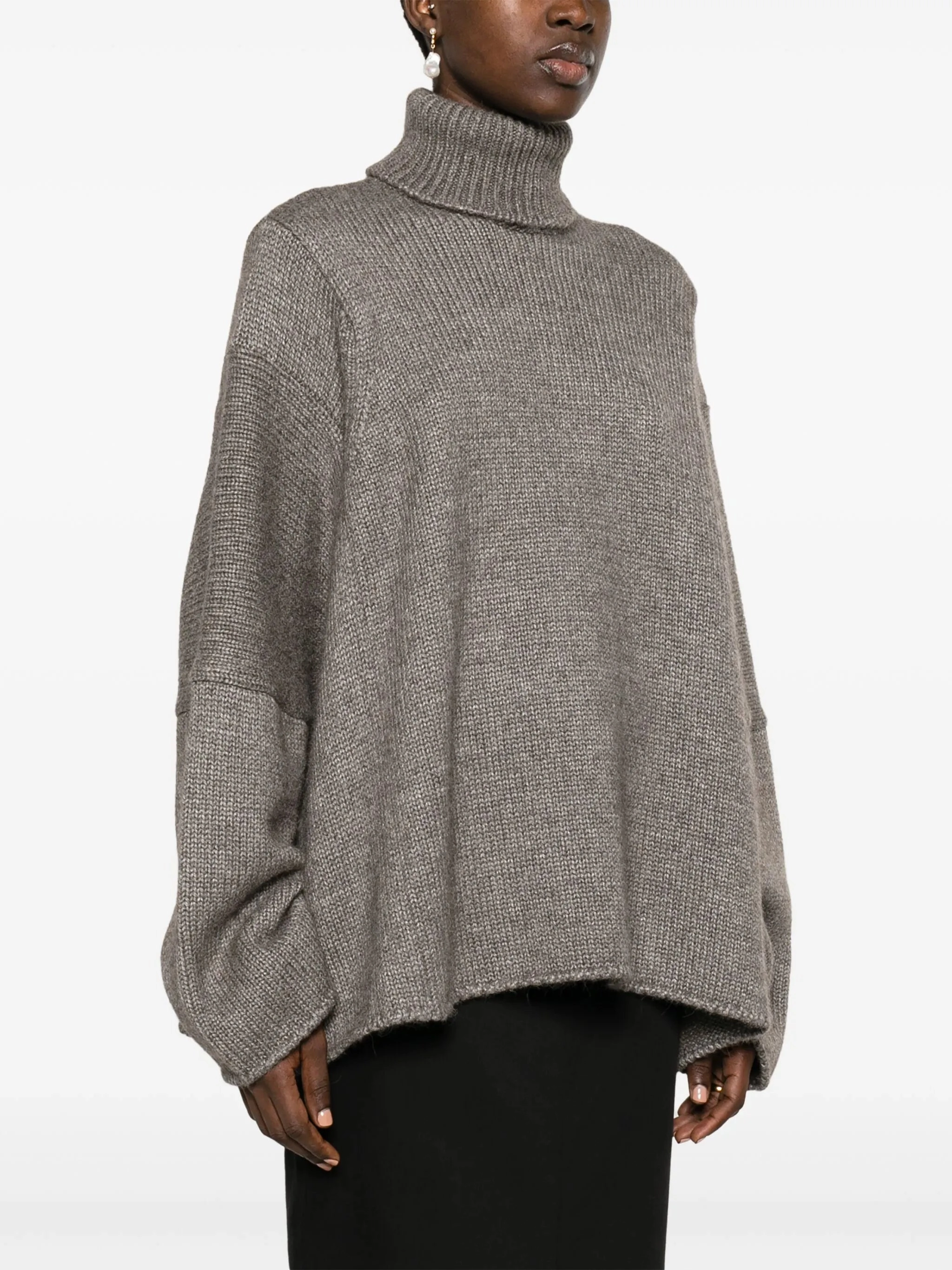 Erci ribbed-knit roll-neck jumper Longline Knitwear