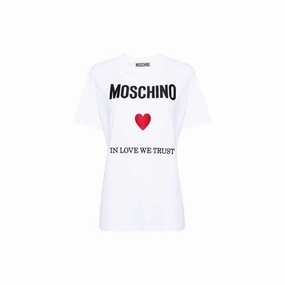 Moschino Couture White Cotton T-Shirt Lost T Shirts