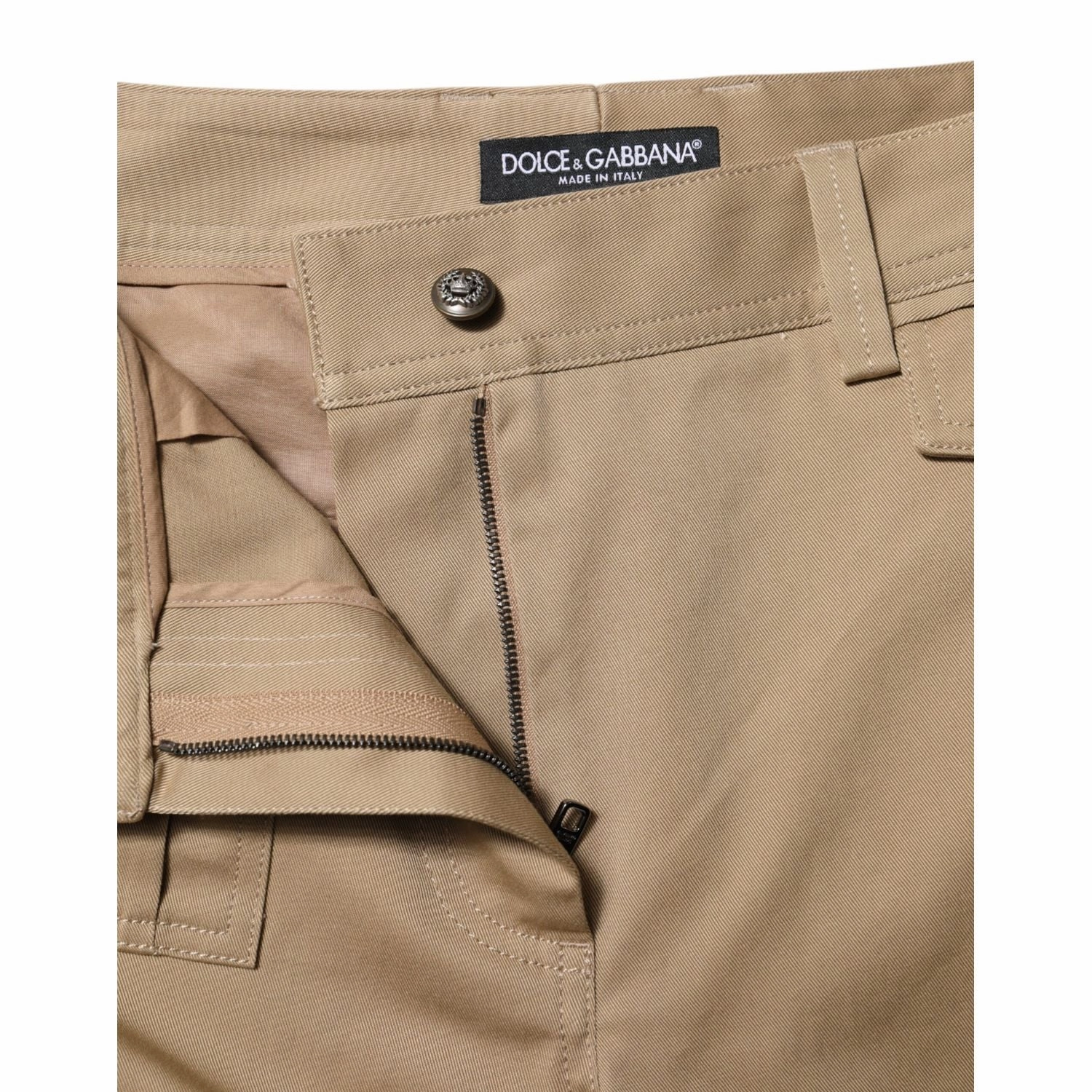Dolce & Gabbana Beige Mid Waist Cargo Tapered Pants Boulder Creek Trading Company Cargo Pants