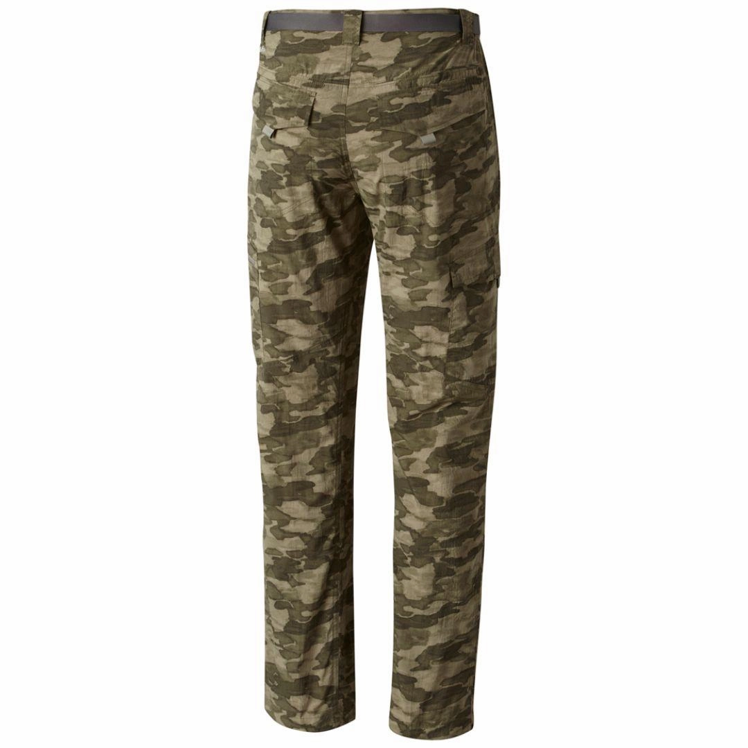 Columbia Men Green Silver Ridge Printed Cargo Pant (Sun Protection) Mid Rise Cargo Pants