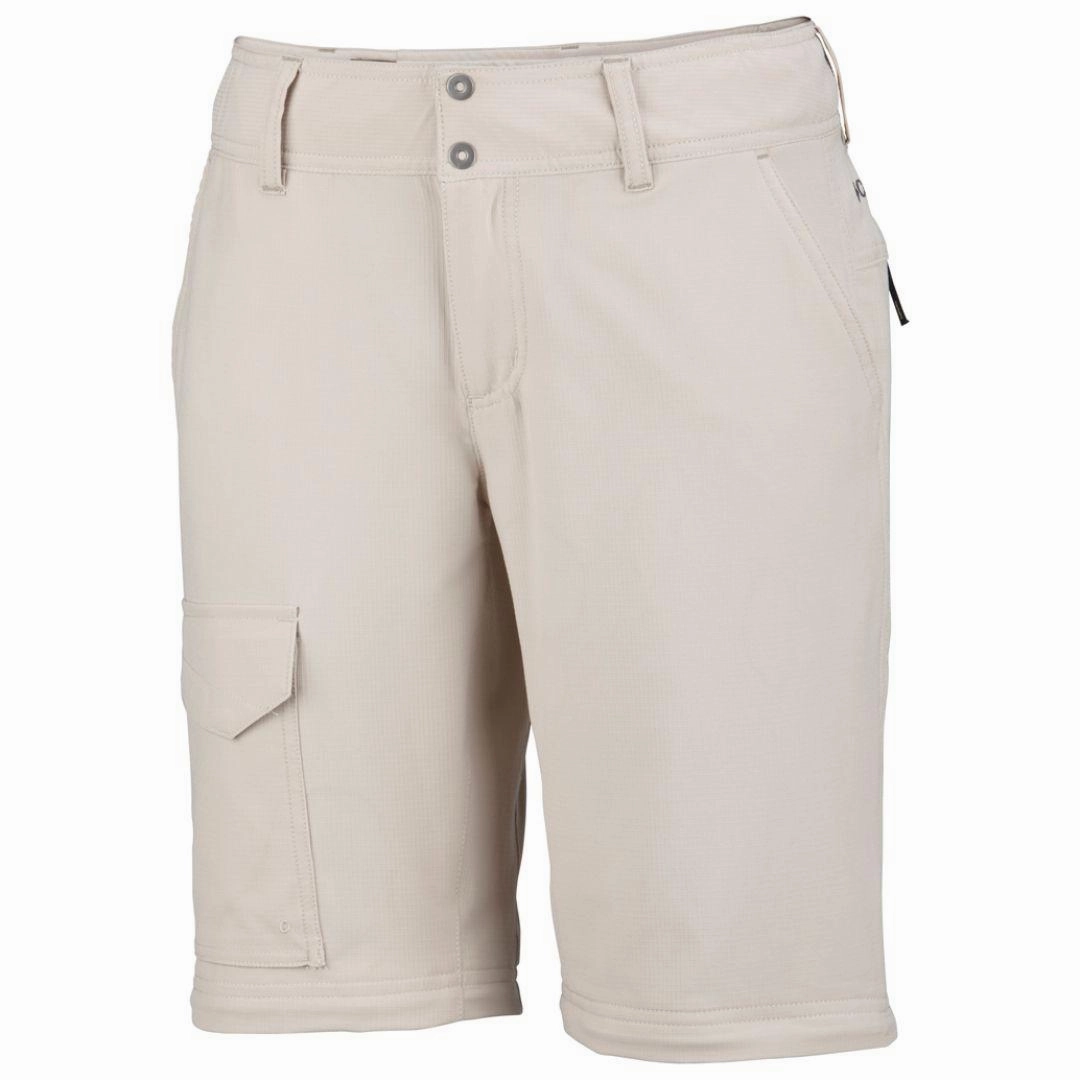 Columbia Women Beige Silver Ridge Convertible Pant (Sun Protection) Lrg Cargo Pants