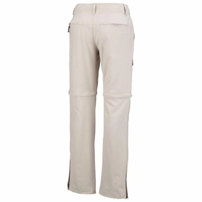 Columbia Women Beige Silver Ridge Convertible Pant (Sun Protection) Unzippable Cargo Pants