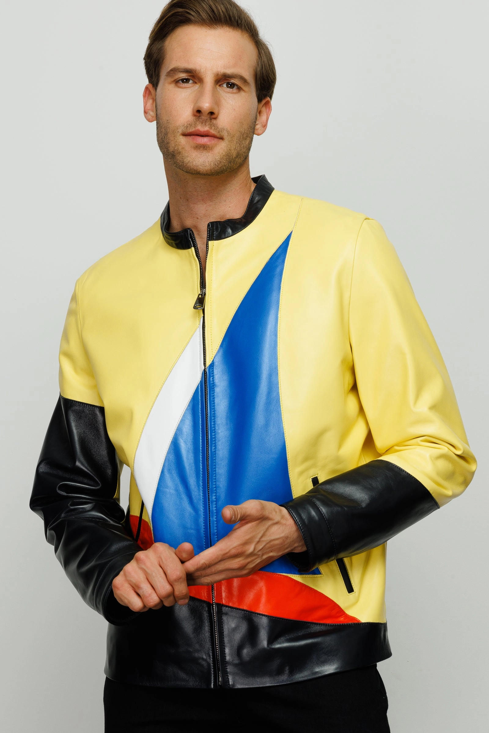 60s Jackets The Galt Yellow Leather Men Jacket