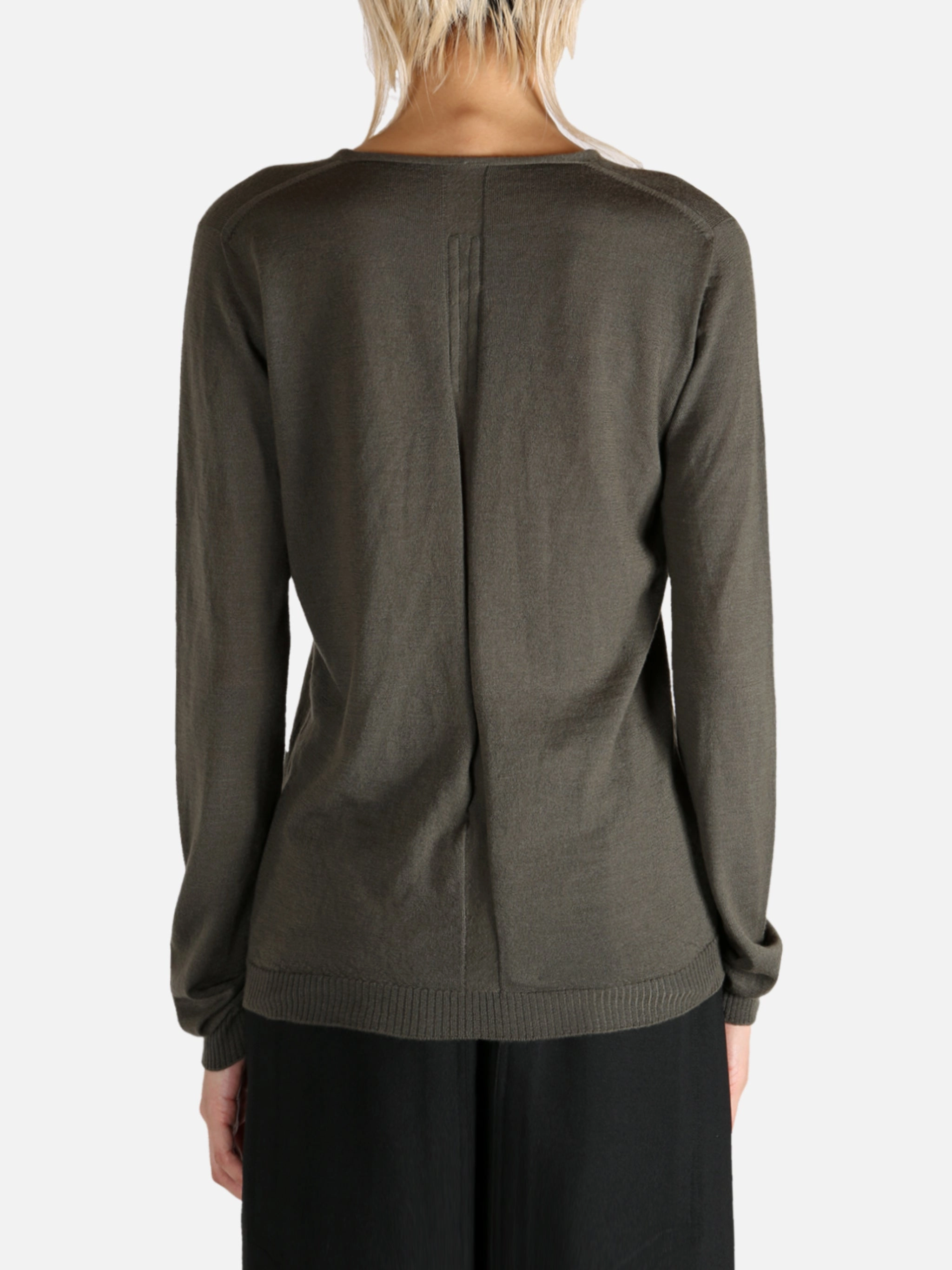 RICK OWENS - Women Knit V Neck Pullover Knitwear Basics