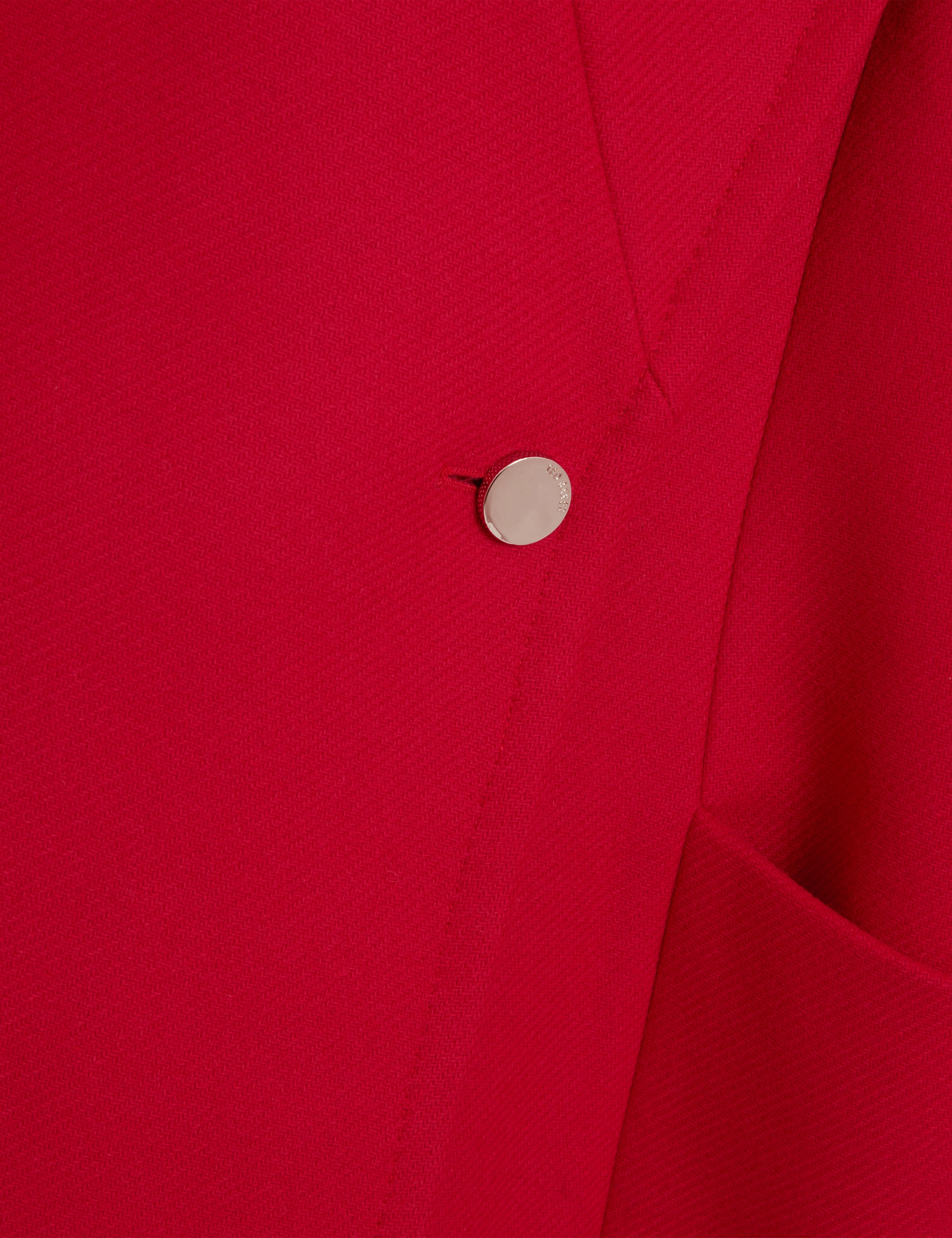 Evigna Double Faced Wool Short Sculpted Wrap Coat Dk-Red Coats Military