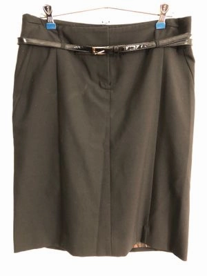 Express Black belted pencil skirt with walking slit Women's 6 