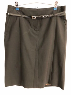  Express Black belted pencil skirt with walking slit Women's 6