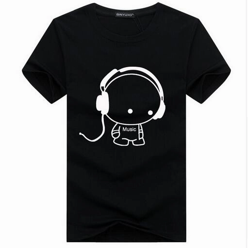 Top Quality Headset Cartoon Printed T-shirt State Of Indiana T Shirts