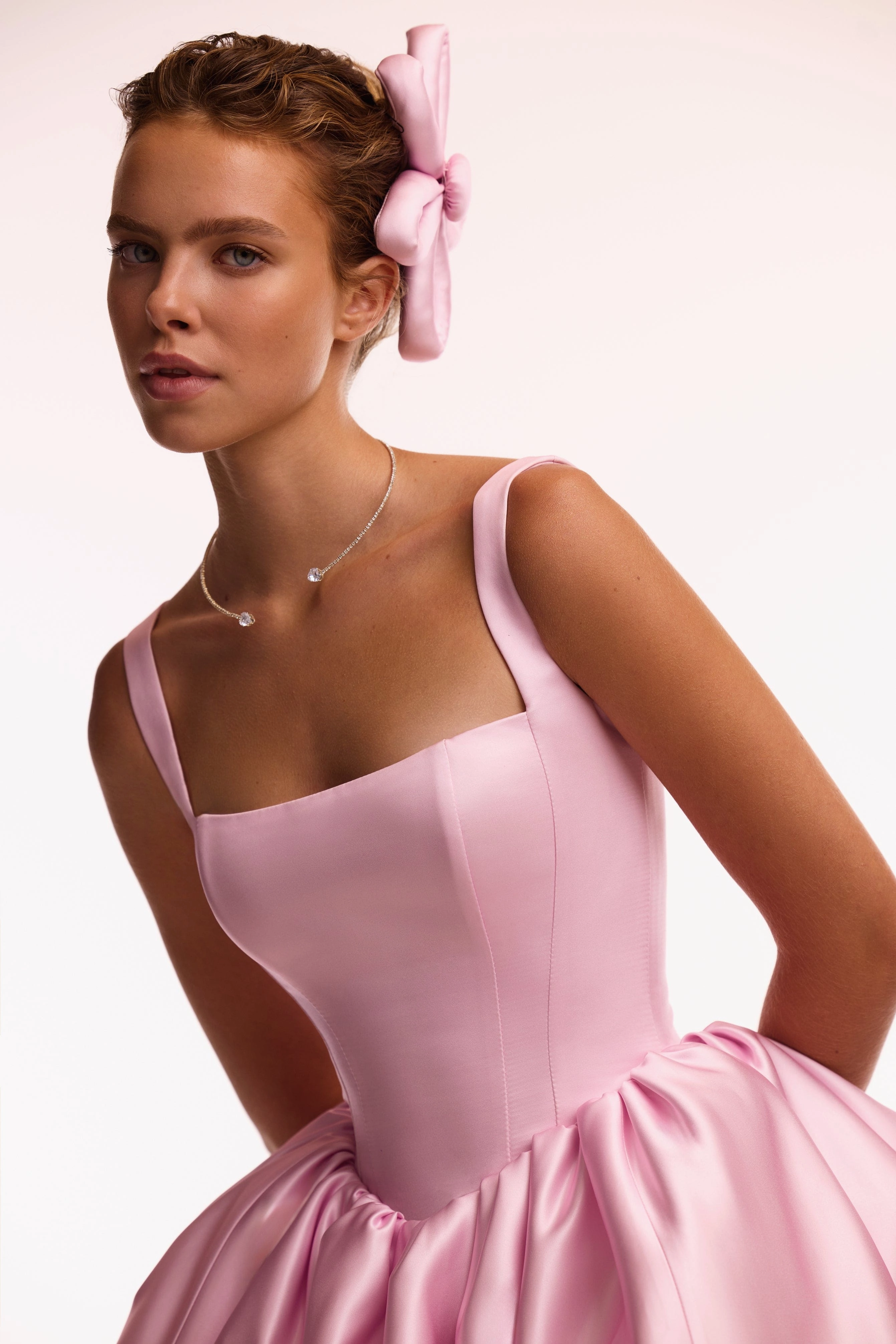 Adorable pink mini dress with puffy skirt, Glow-Up Avant Garde Dress To Impress