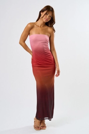 Fade Into You Tube Maxi Dress Flower Maxi Dress Back