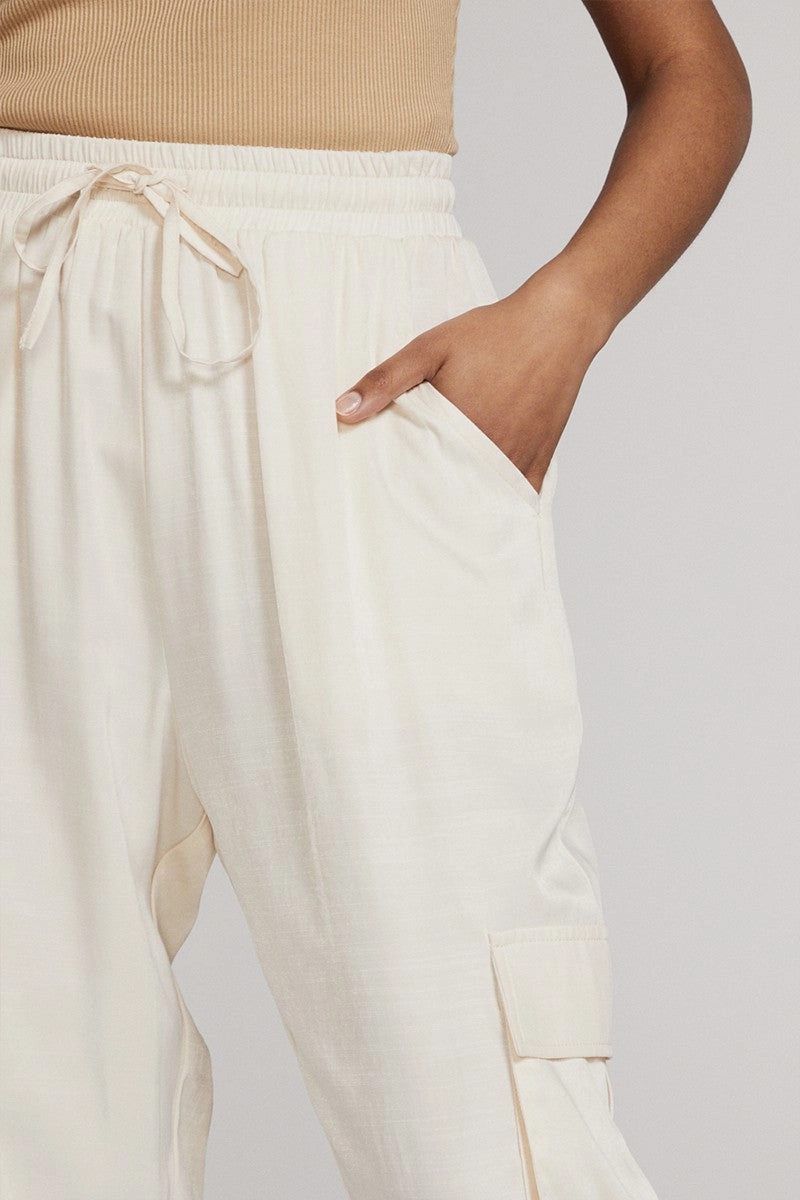 Textured satin cargo pants Marcelle Cargo Pants