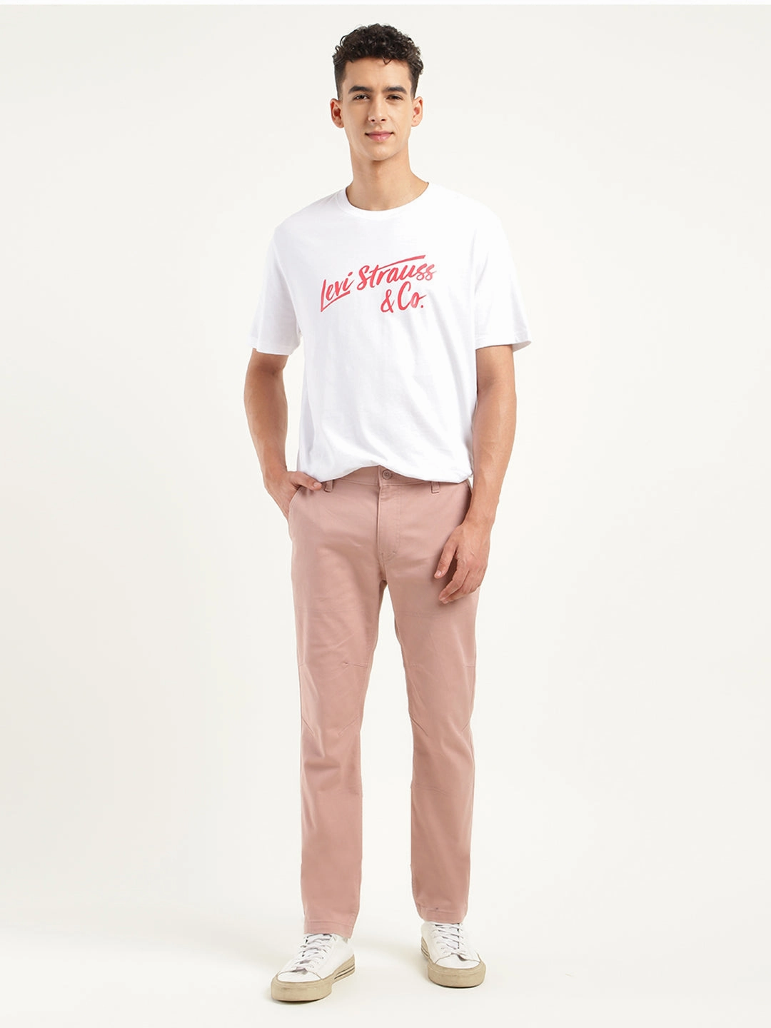 Tight Ankle Cargo Pants Men's 511 Slim Fit Light Pink Cargo Trousers