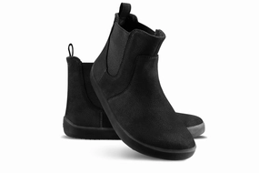 Barefoot Boots Be Lenka Entice Neo - Matt Black Motorcycle Chelsea Boots