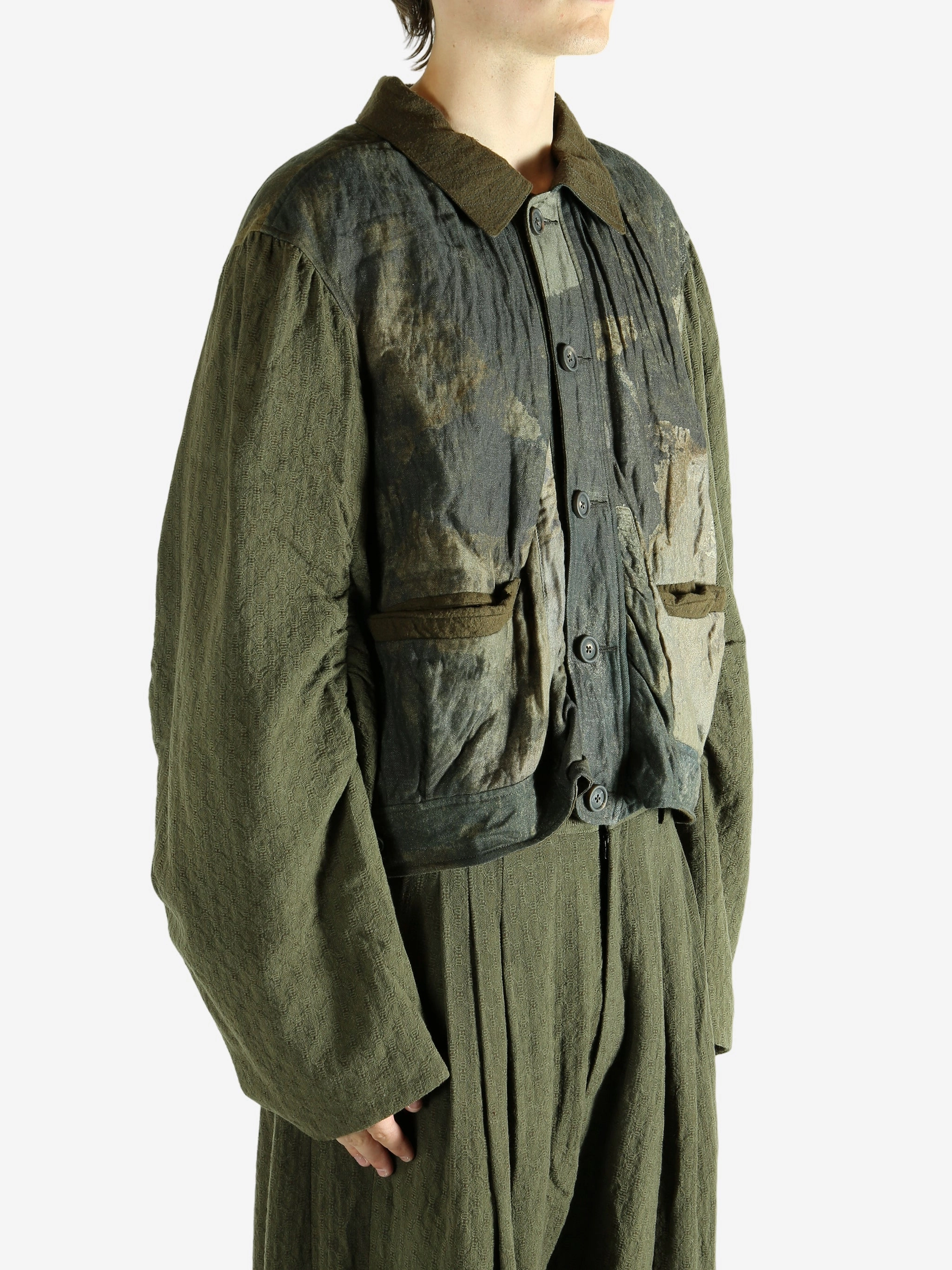 Plus Size Fleece Coats ZIGGY CHEN - Men Heavy Patchwork Jacket