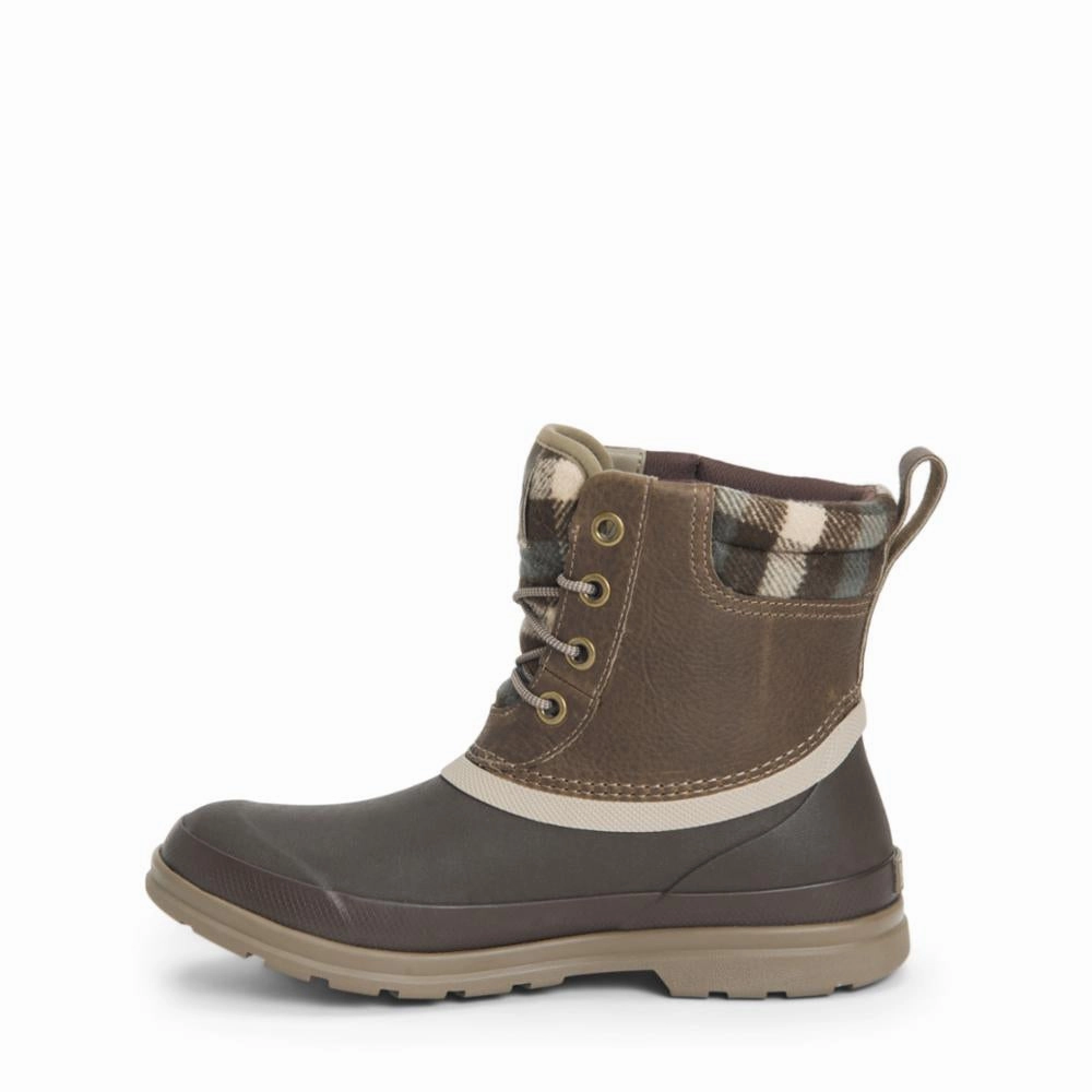 Muck Footwear Women ORIGINALS LEATHER DUCK LACE WALNUT/BROWNLEATHER Terradora Waterproof Hiking