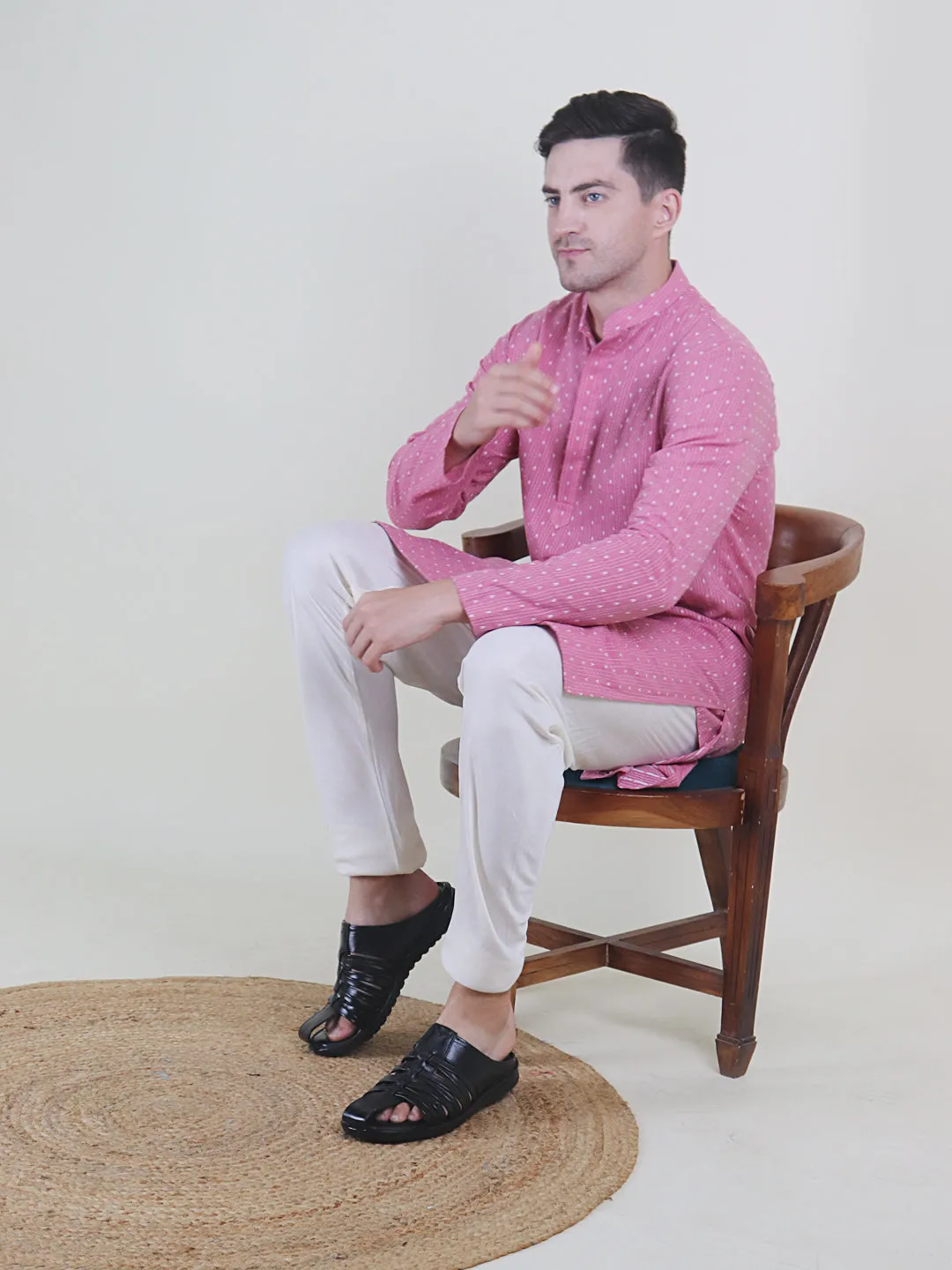 Men Black Genuine Leather Criss Cross Strap Back Open Slip On Dress Sandals Givenchy Sandals