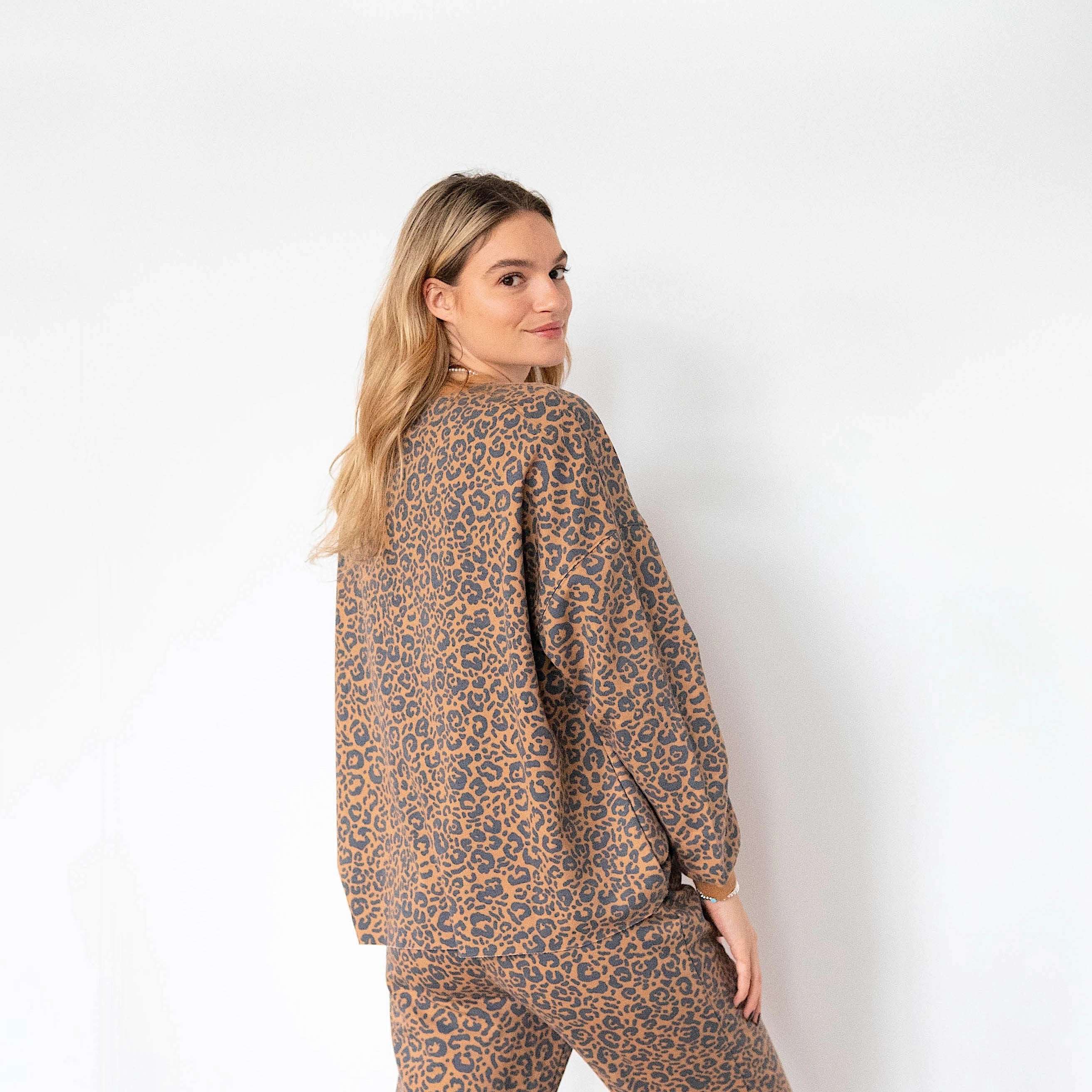 Best Deals On Sweatshirts Ladies' Brown Animal Comfortwear Collection Joggers