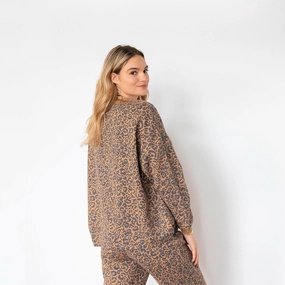 Ladies' Brown Animal Comfortwear Collection Joggers Philadelphia Eagles Super Bowl Sweatshirts