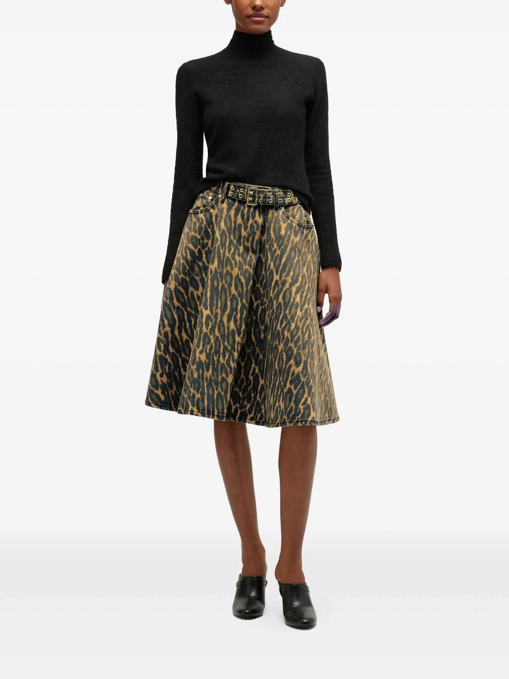 Long Lace Dress Dresses animal-print midi skirt