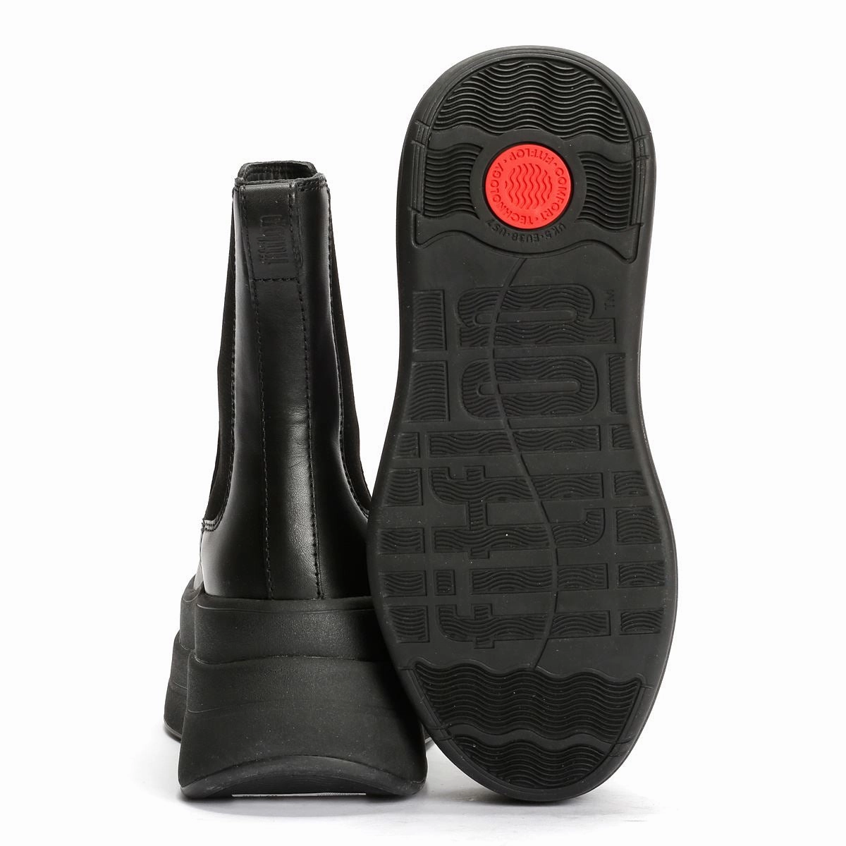 Gray Chelsea Boots FitFlop F-Mode Leather Women's Black Boots