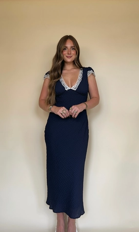 Nina Dress Flutter-sleeve Tiered Midi Dress