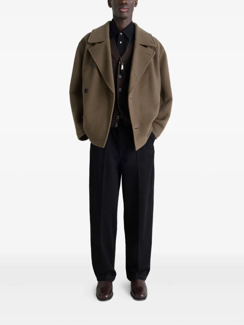 LEMAIRE - Men Boxy Peacoat Jacket Mackage Look Alike Coats