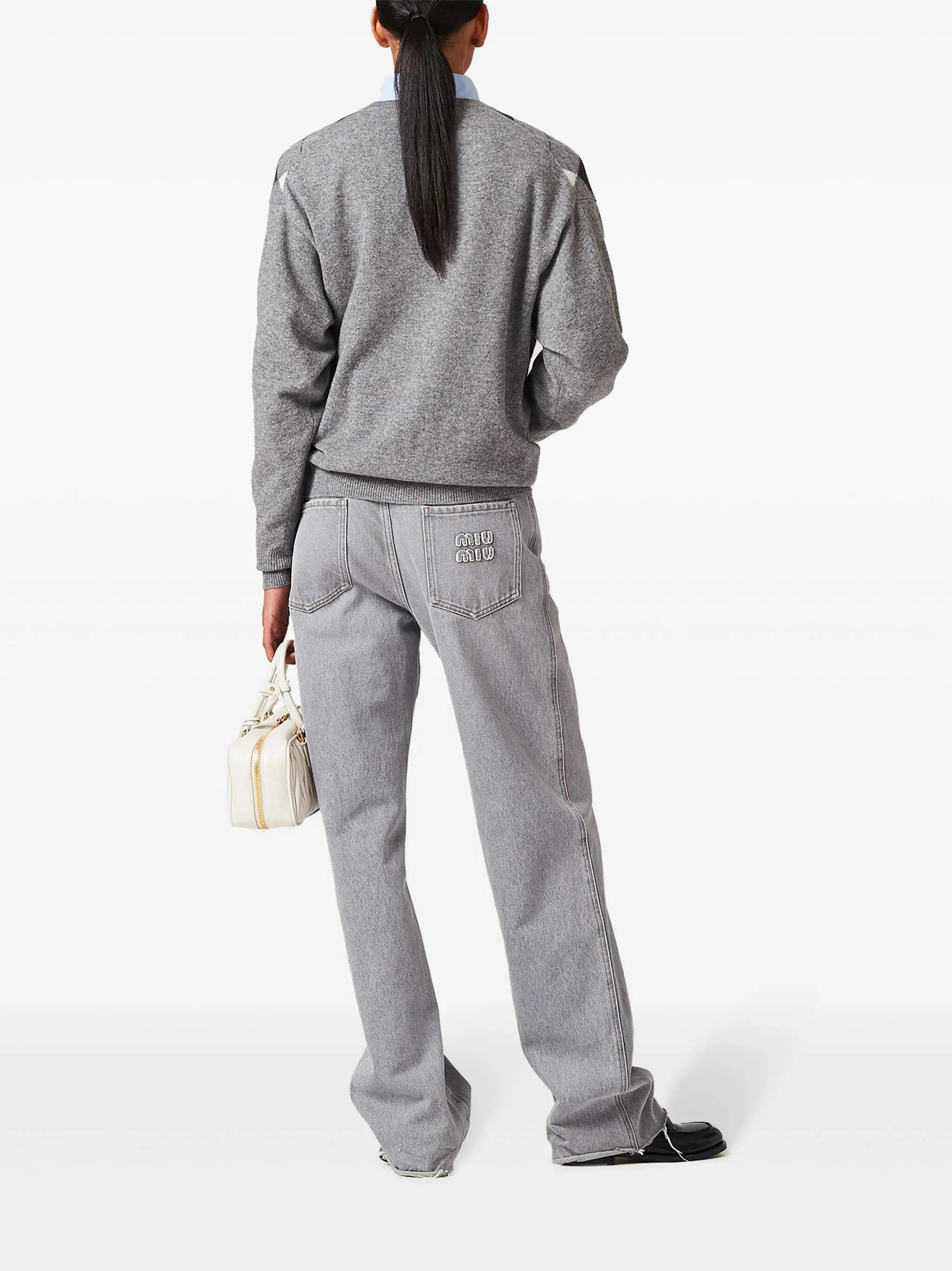 Combos Knitwear argyle-intarsia cashmere jumper