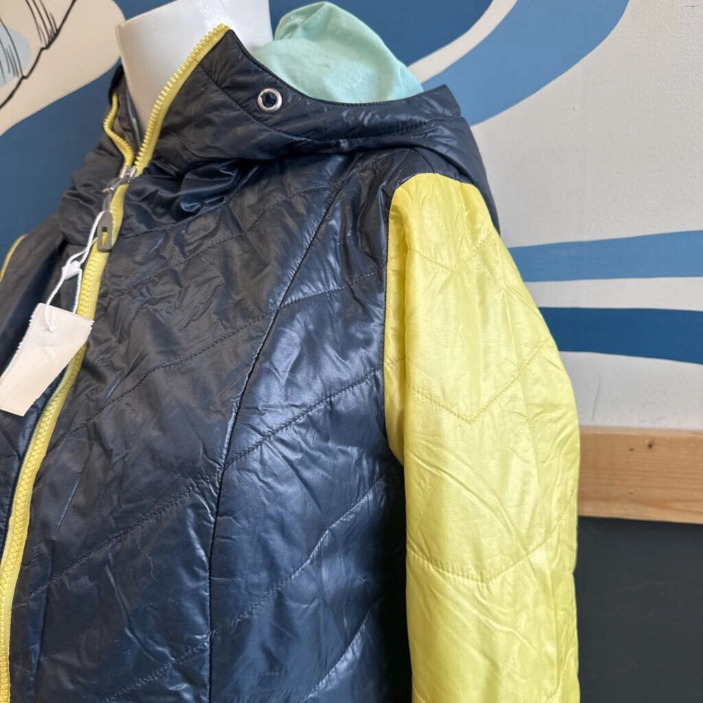 Reflective Workwear Jackets Flylow - Women' Tamara Micro Puff Jacket - MSRP compared $230: Yellow/Navy/Blue-women-SM