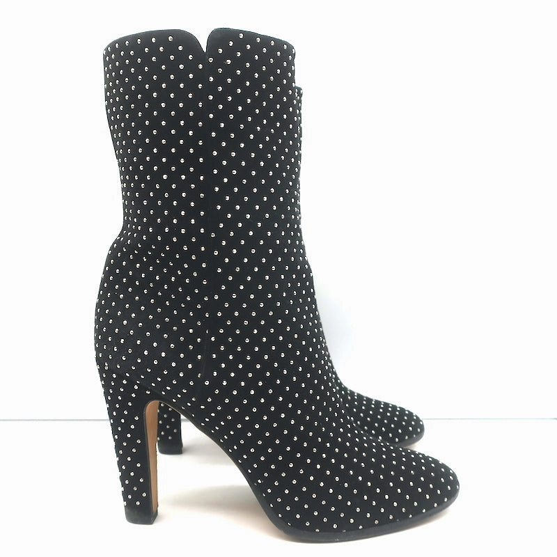 Ugg Clear Boots Jimmy Choo Tari Studded Ankle Boots Black Suede Size 39.5