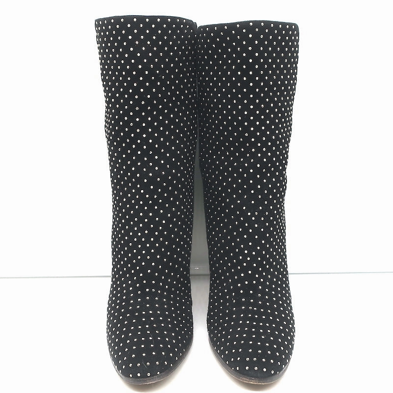 Plastic Boots Jimmy Choo Tari Studded Ankle Boots Black Suede Size 39.5