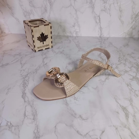Flat Sandals With Straps Fown Buckle Sandals