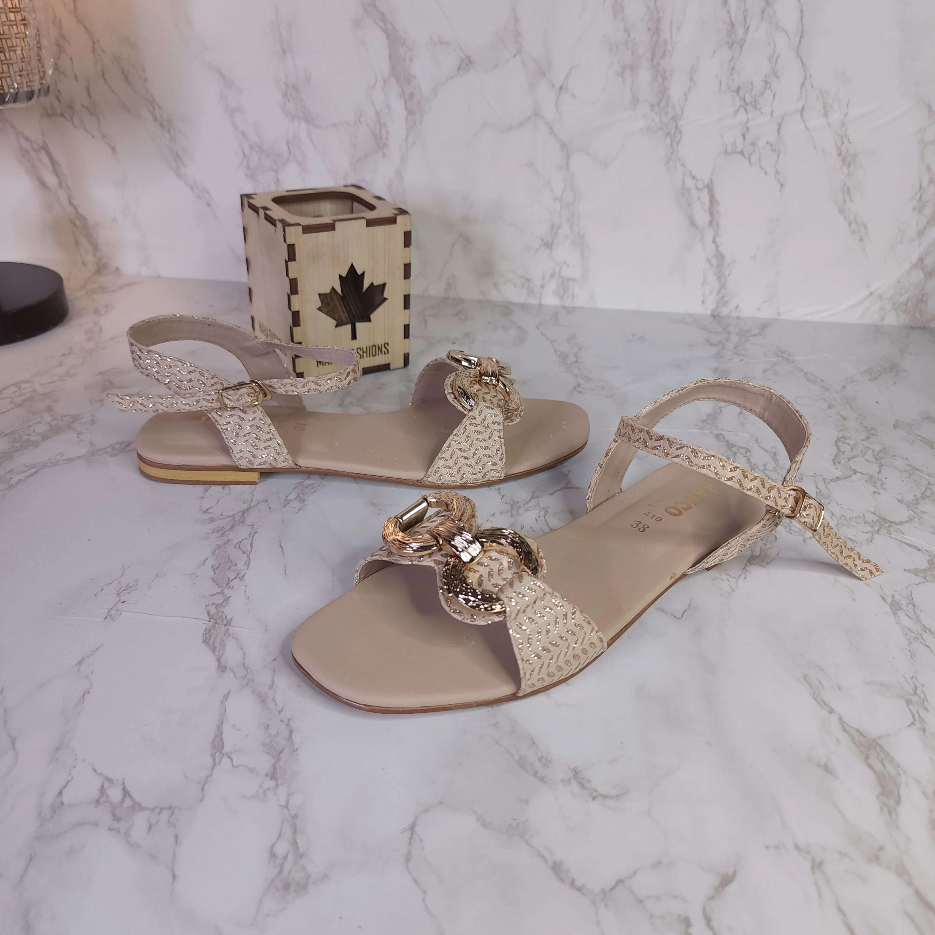 Sandals With Arch Support And Back Strap Fown Buckle Sandals