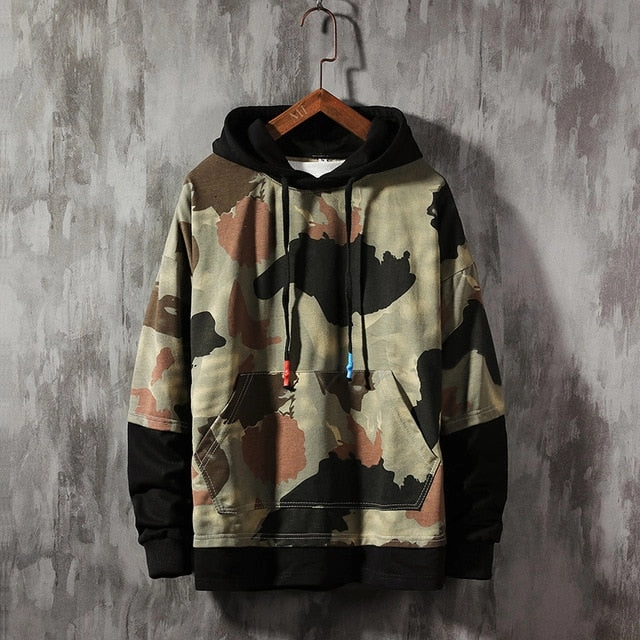 Custom Tie Dye Hooded Sweatshirts Men Sweatshirt Camouflage Army