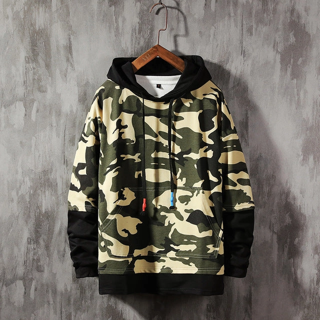 Men Sweatshirt Camouflage Army Pennant Sweatshirts
