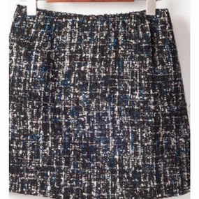  Fresh Style Sequins Tweed Pencil Skirt High Waist Mini Skirt