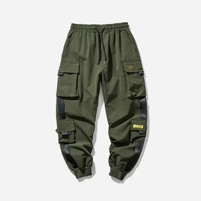 Galaxy Cargo Pants Urban Utility Men Cargo Sweatpants - Mid-Rise Multiple Pockets