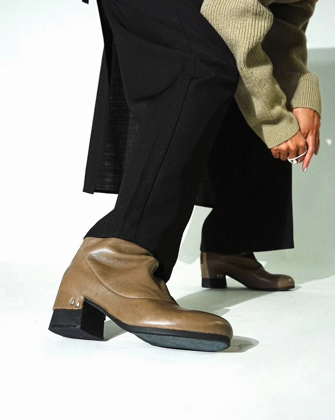 FW24 707021-3 | SHIRO | Yuko Imanishi  Lace Up Pixie Ankle Boots