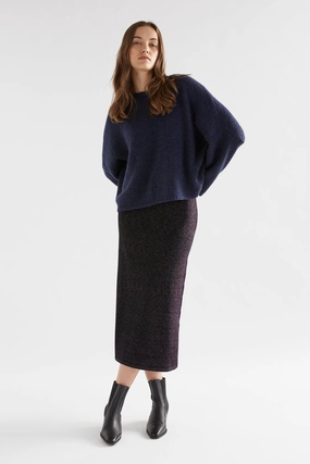 Galaxy Metallic Knit Skirt 
