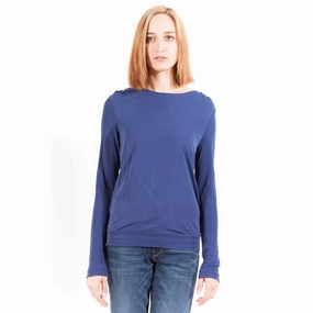 Gant Blue Viscose Women Top Volleyball T Shirts