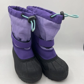 Size 13: Columbia Purple Toggle/Velcro Strap Insulated Snow Boots Tall Snow Boots