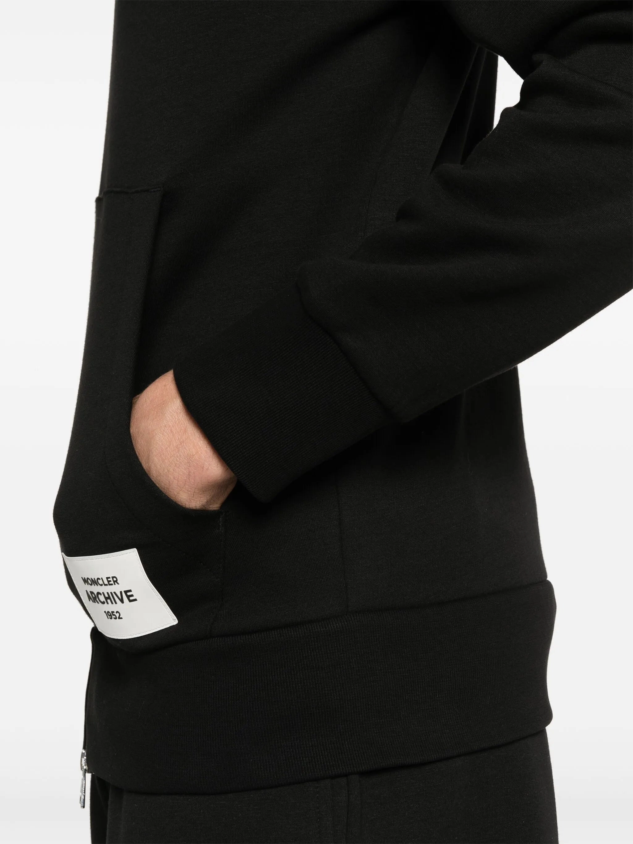 Knitwear Hoodies appliqu-logo zipped hoodie